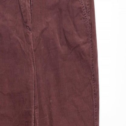 Preloved Gerry Weber Womens Pink Cotton Trousers Size 34 Regular Button - Detail