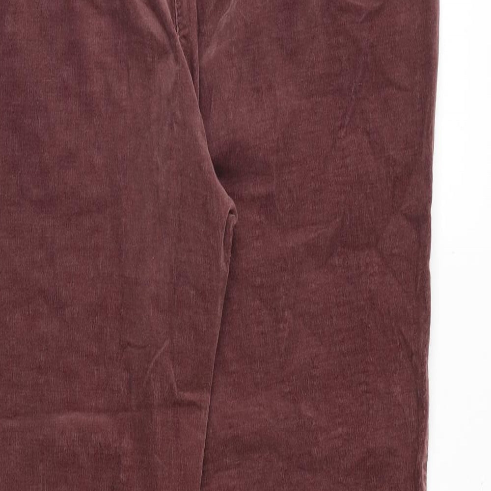 Gerry Weber Womens Pink Cotton Trousers Size 34 Regular Button