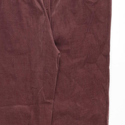 Preloved Gerry Weber Womens Pink Cotton Trousers Size 34 Regular Button - Label