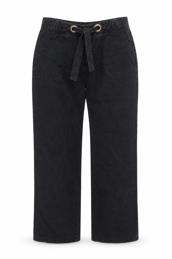Zaffiri Womens Black Cotton Trousers Size 16 Regular Zip