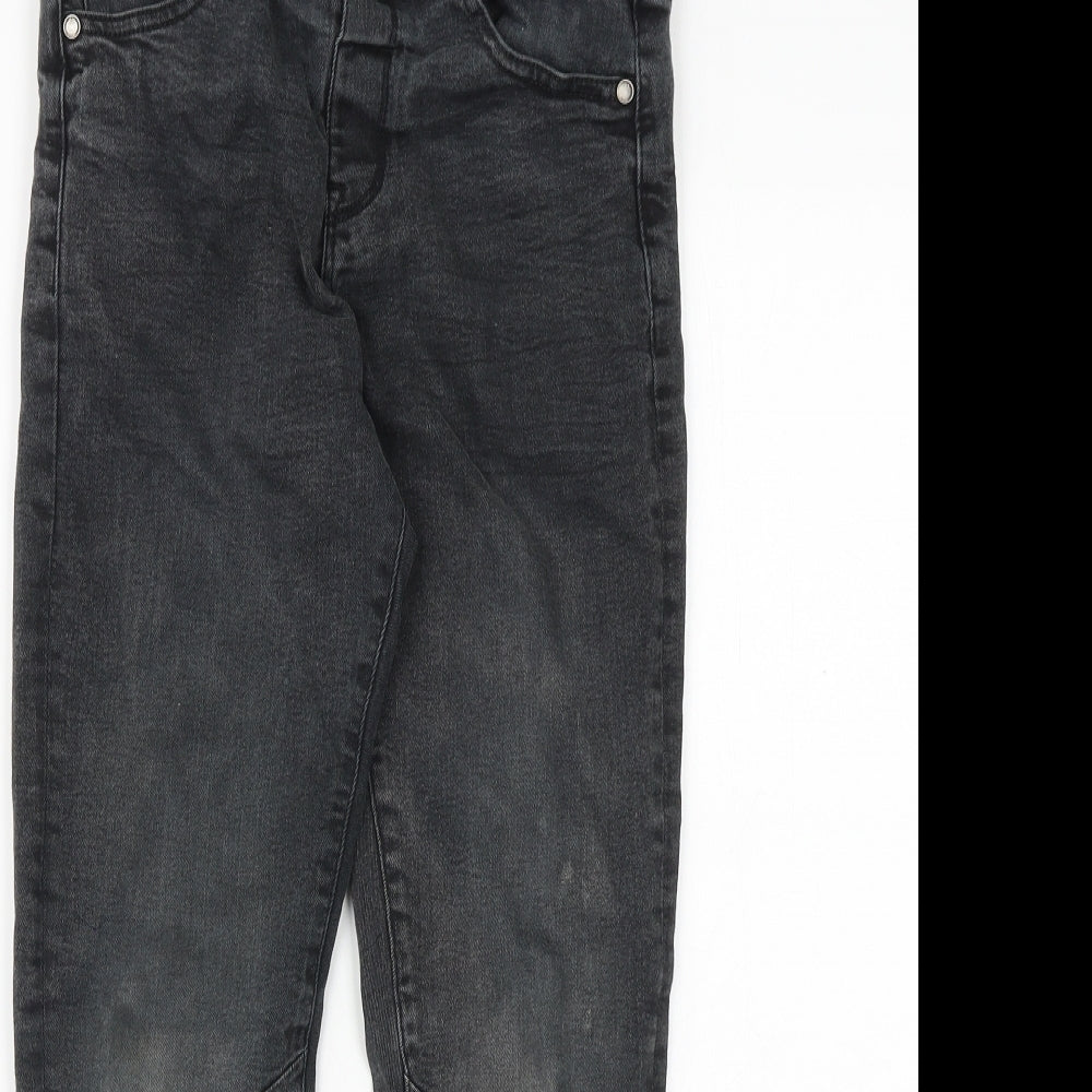 Preworn Boys Black 100% Cotton Straight Jeans Size 9-10 Years Regular Pullover