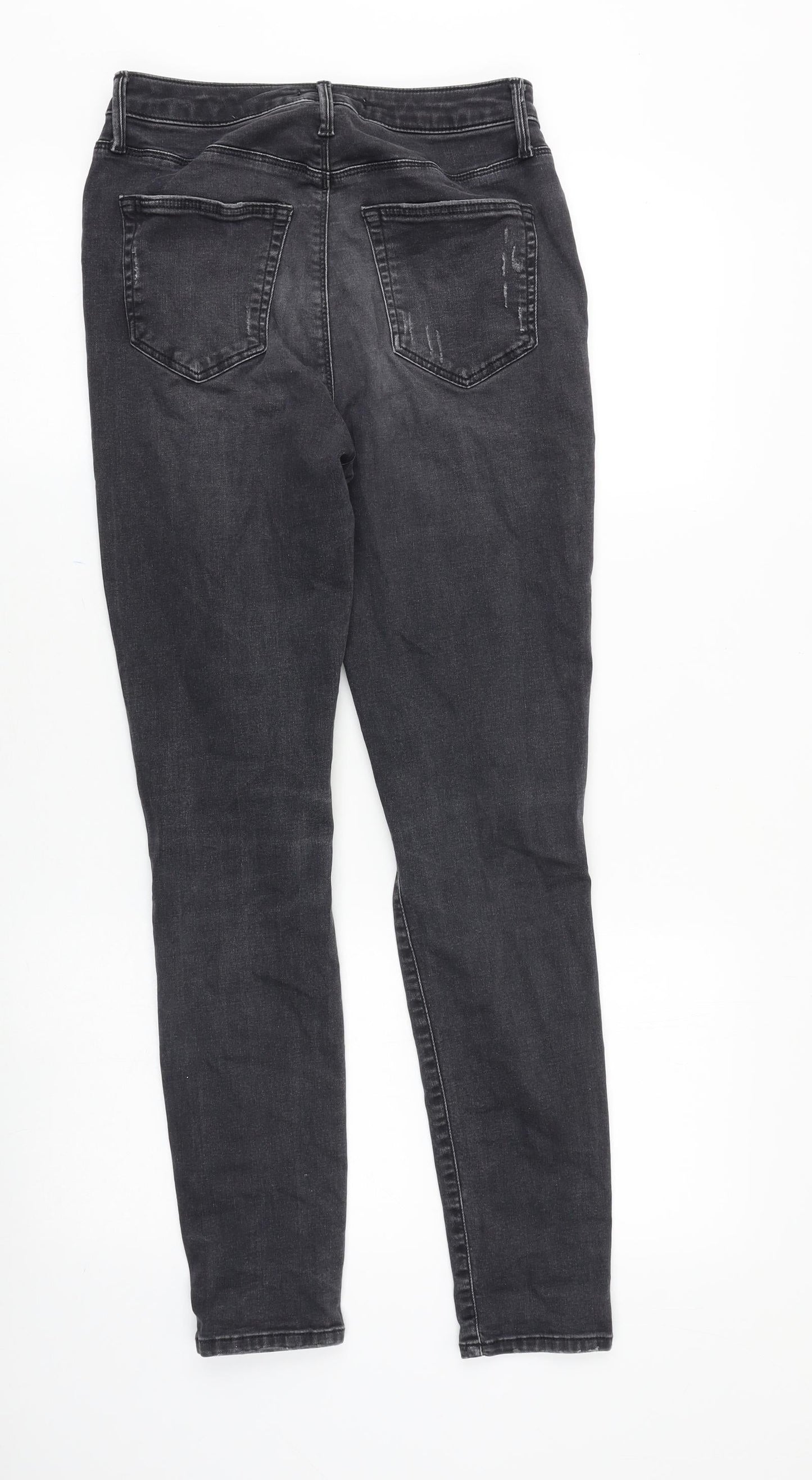 FOREVER 21 Womens Black Cotton Skinny Jeans Size 28 in Slim Zip