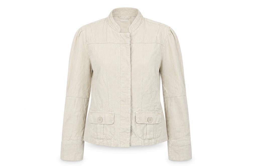 Select Womens Beige Jacket Size 10 Button