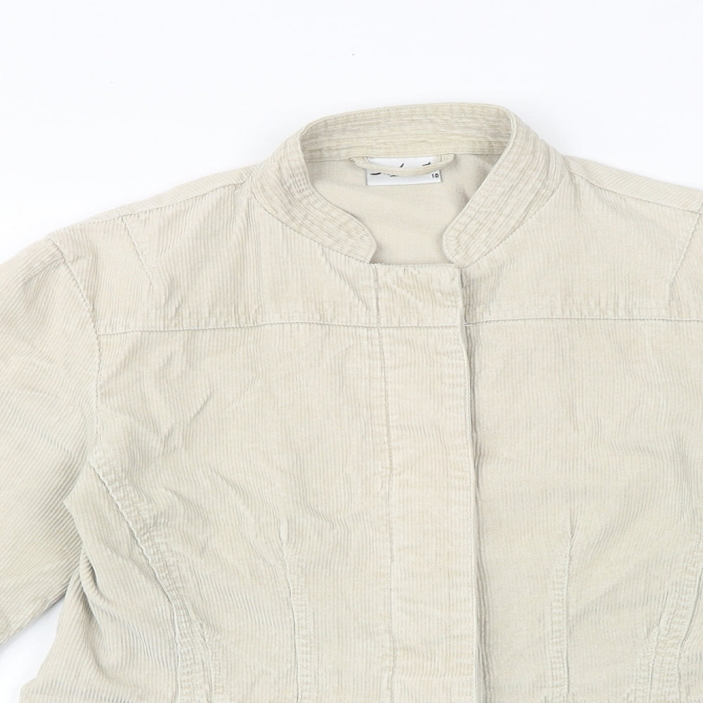 Select Womens Beige Jacket Size 10 Button