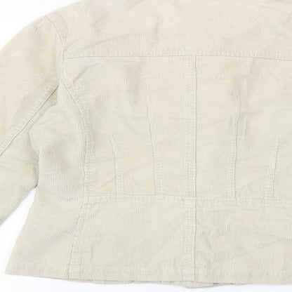 Select Womens Beige Jacket Size 10 Button
