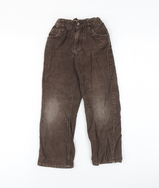 Old Navy Girls Brown 100% Cotton Straight Jeans Size 5 Years Regular Snap