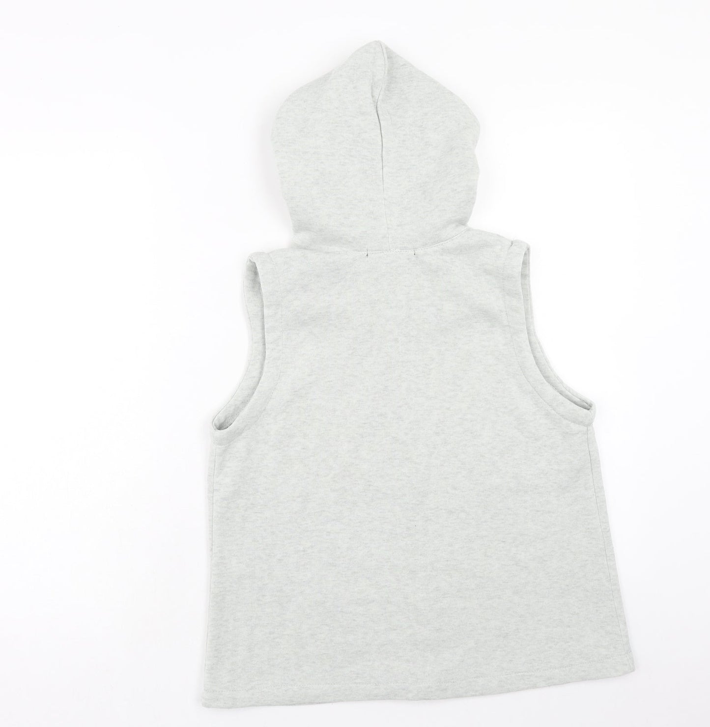 Zaful Womens Grey Polyester Pullover Hoodie Size 10 Button