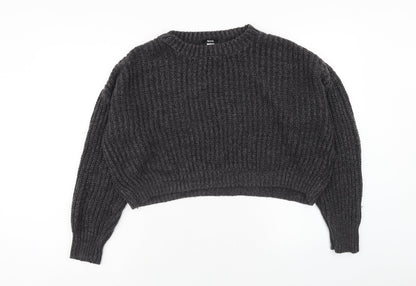 BDG Womens Grey Round Neck Acrylic Pullover Jumper Size M