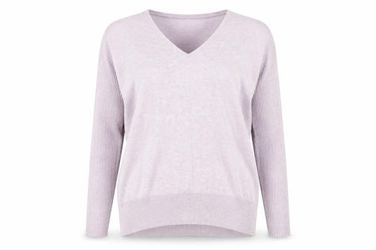 Marks & Spencer Womens Purple V-Neck Acrylic Pullover Jumper Size 14