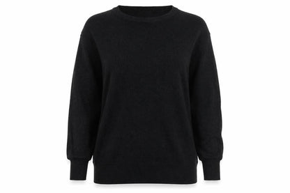 F&F Womens Black Round Neck Polyester Pullover Jumper Size 10