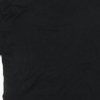 F&F Womens Black Round Neck Polyester Pullover Jumper Size 10