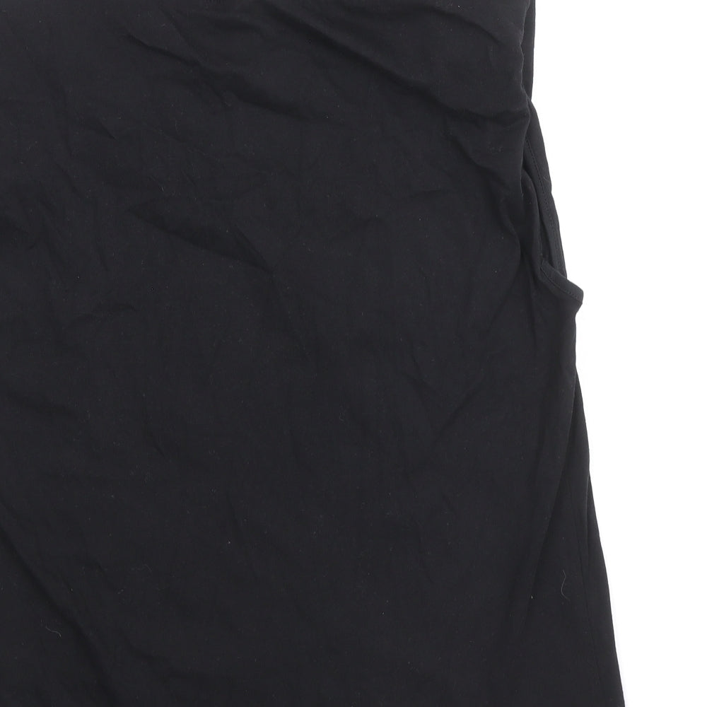 H&M Womens Black 100% Cotton Cropped Tank Size XS Round Neck - Sports Car
