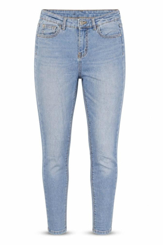 Denim & Co. Womens Blue Cotton Skinny Jeans Size 8 Regular Zip