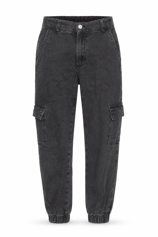 Denim & Co. Womens Grey Cotton Tapered Jeans Size 6 Regular Zip