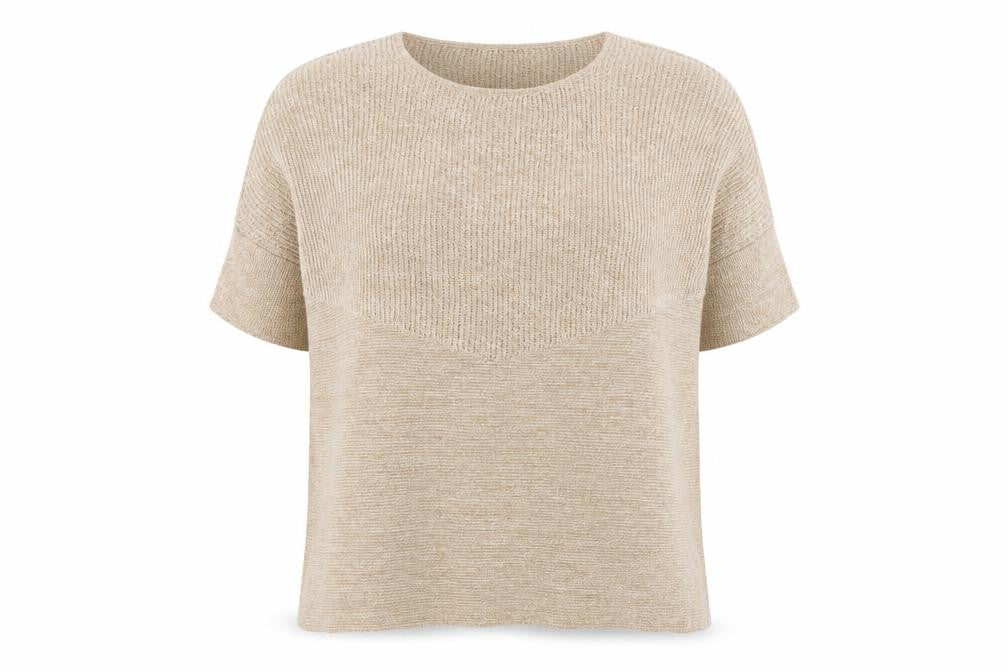 Peter Hahn Womens Brown Scoop Neck Cotton Pullover Jumper Size 10
