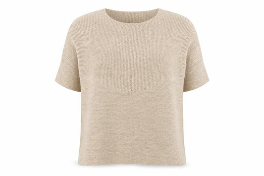 Peter Hahn Womens Brown Scoop Neck Cotton Pullover Jumper Size 10