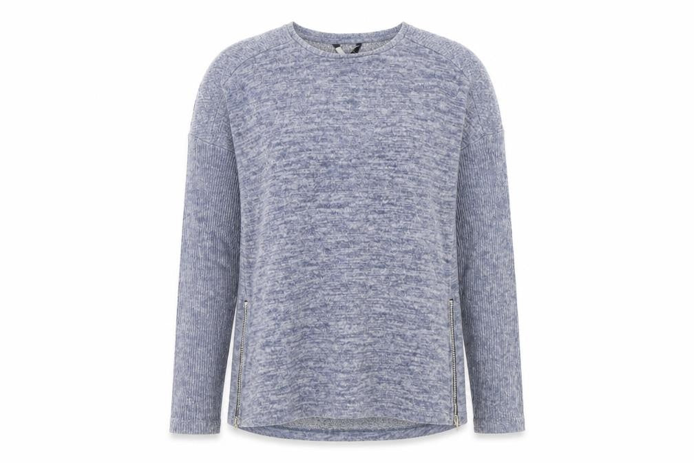George Womens Blue Round Neck Cotton Pullover Jumper Size S