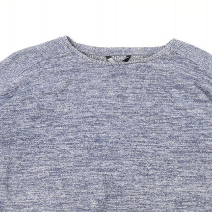 George Womens Blue Round Neck Cotton Pullover Jumper Size S