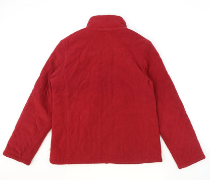 Maine New England Womens Red Jacket Size 12 Zip