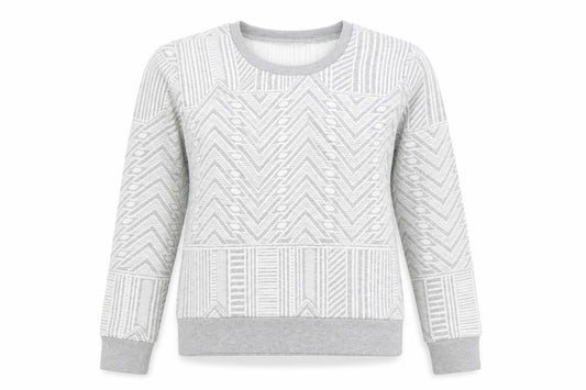 Miss Selfridge Womens Grey Geometric Cotton Pullover Sweatshirt Size 6 Pullover