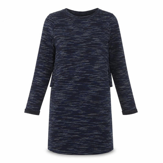 Topshop Womens Blue Striped Viscose T-Shirt Dress Size 8 Round Neck Pullover