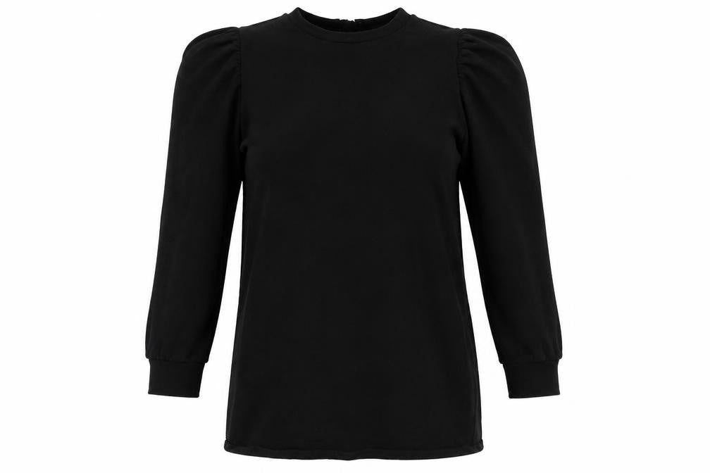 Miss Selfridge Womens Black Round Neck Cotton Pullover Jumper Size 6