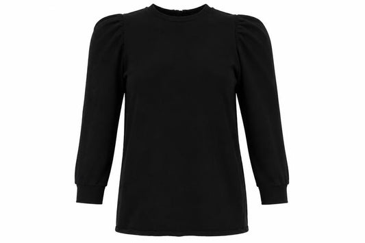 Miss Selfridge Womens Black Round Neck Cotton Pullover Jumper Size 6