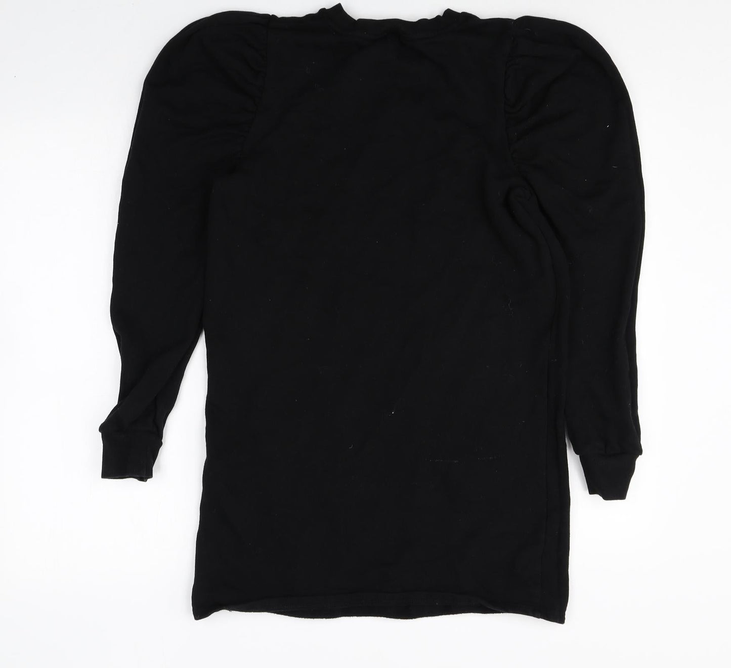 Miss Selfridge Womens Black Round Neck Cotton Pullover Jumper Size 6