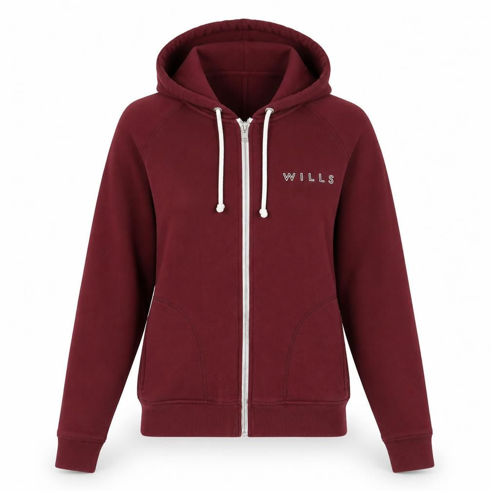 Jack Wills Womens Purple Cotton Full Zip Hoodie Size 8 Zip