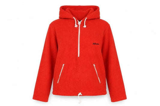 Milton Womens Red Polyamide Pullover Hoodie Size L Zip