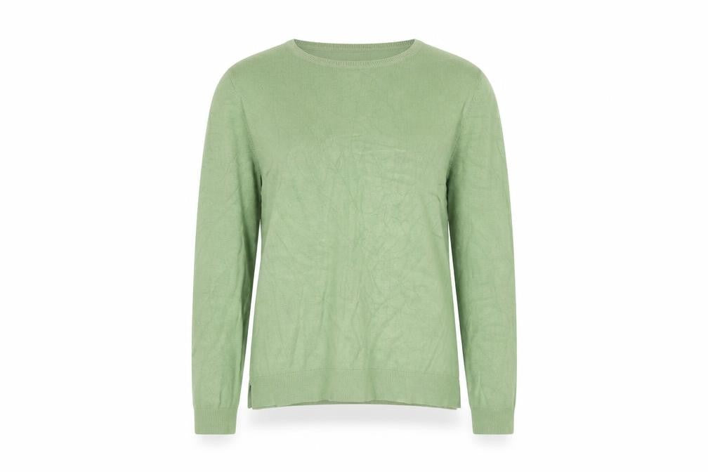 Peacocks Womens Green Round Neck Viscose Pullover Jumper Size 12