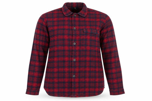 Marks and Spencer Womens Red Geometric Cotton Basic Button-Up Size S V-Neck