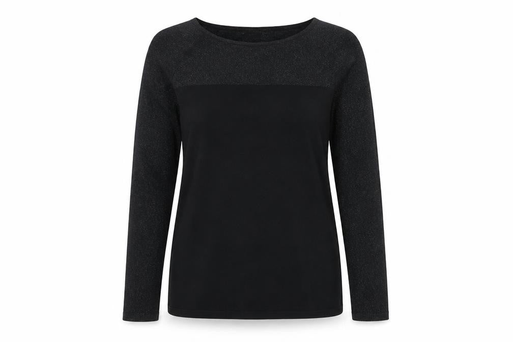 Marks & Spencer Womens Black Boat Neck Viscose Pullover Jumper Size 10