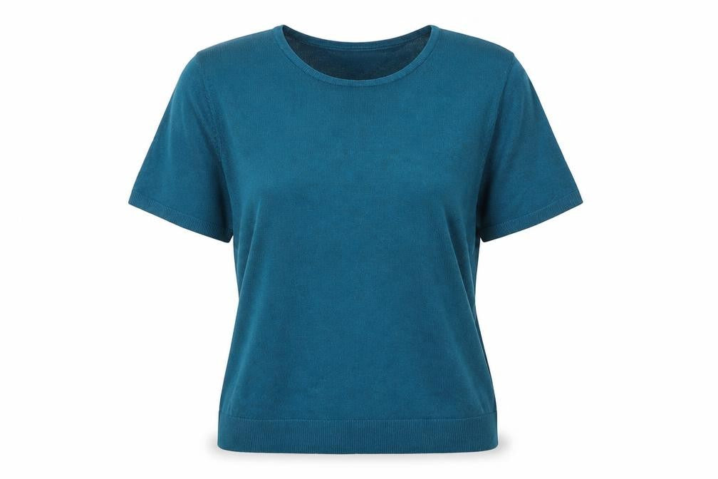 BHS Womens Blue Scoop Neck Acrylic Pullover Jumper Size 12