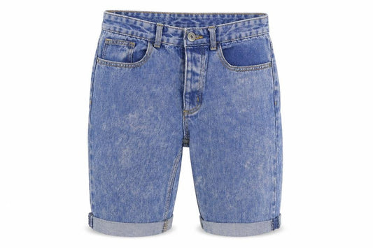 Denim & Co. Mens Black Cotton Biker Shorts Size 30 in Regular Zip