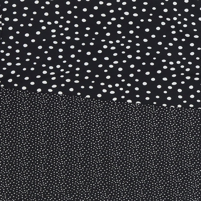Nutmeg Womens Black Polka Dot Polyester Basic Blouse Size 6 Round Neck