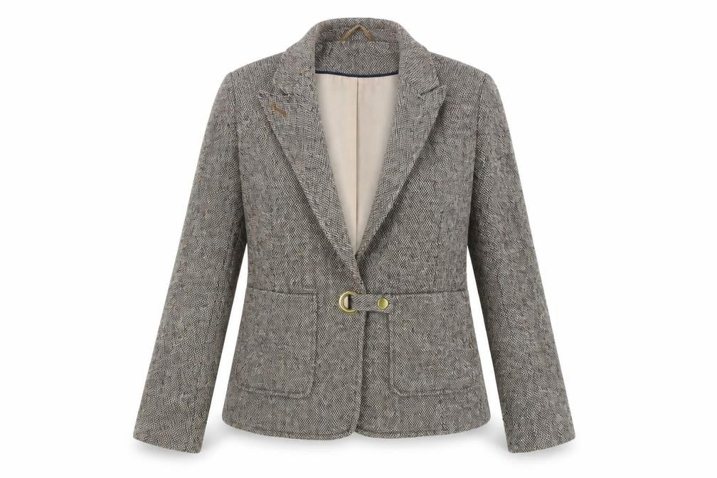 Topshop Womens Brown Geometric Jacket Size 8 Snap