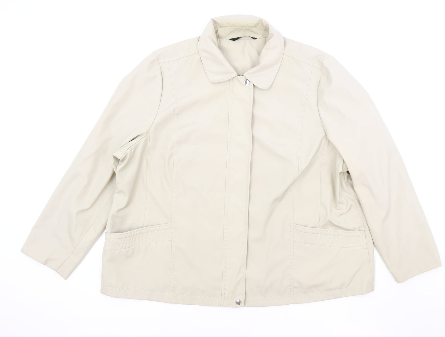 Bonmarché Womens Beige Jacket Size XL Zip