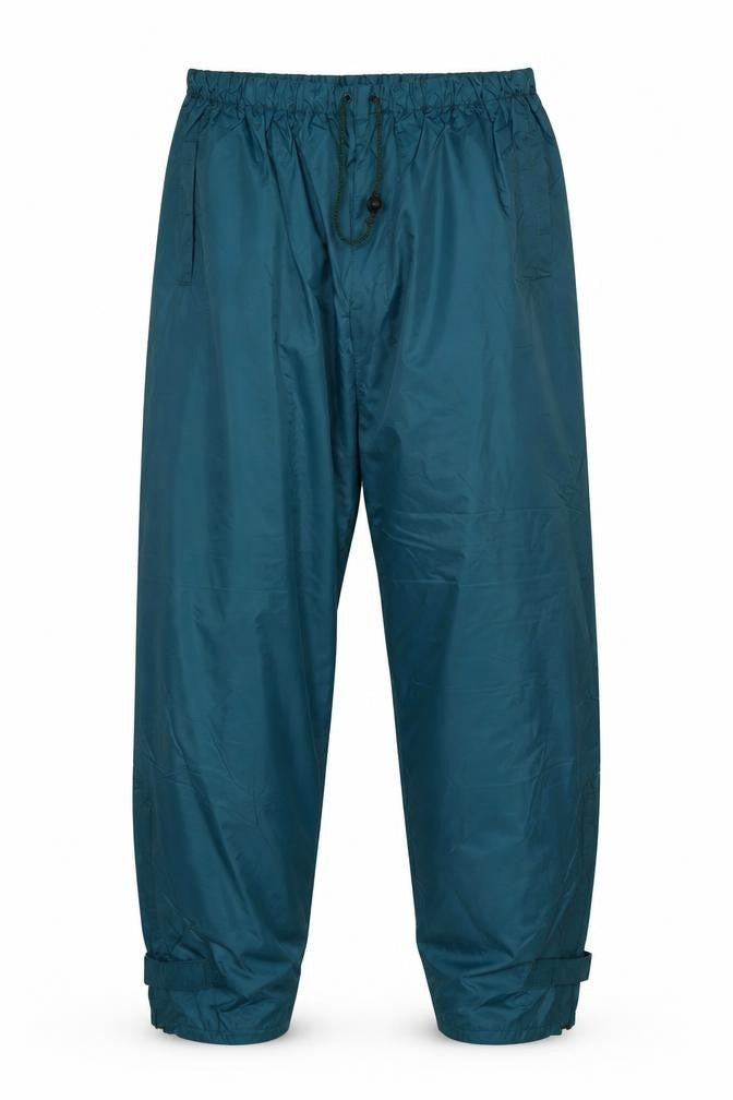 High Country Mens Green Nylon Rain Trousers Trousers Size L Regular Tie