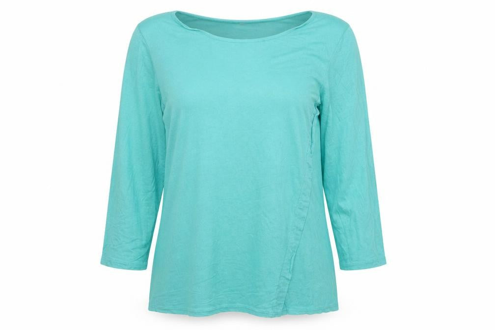 Preworn Womens Green Polyester Basic Blouse Size XL Boat Neck