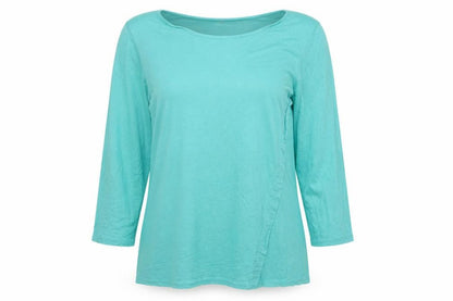 Preworn Womens Green Polyester Basic Blouse Size XL Boat Neck