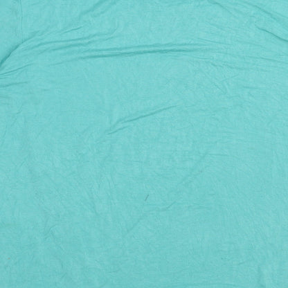 Preworn Womens Green Polyester Basic Blouse Size XL Boat Neck