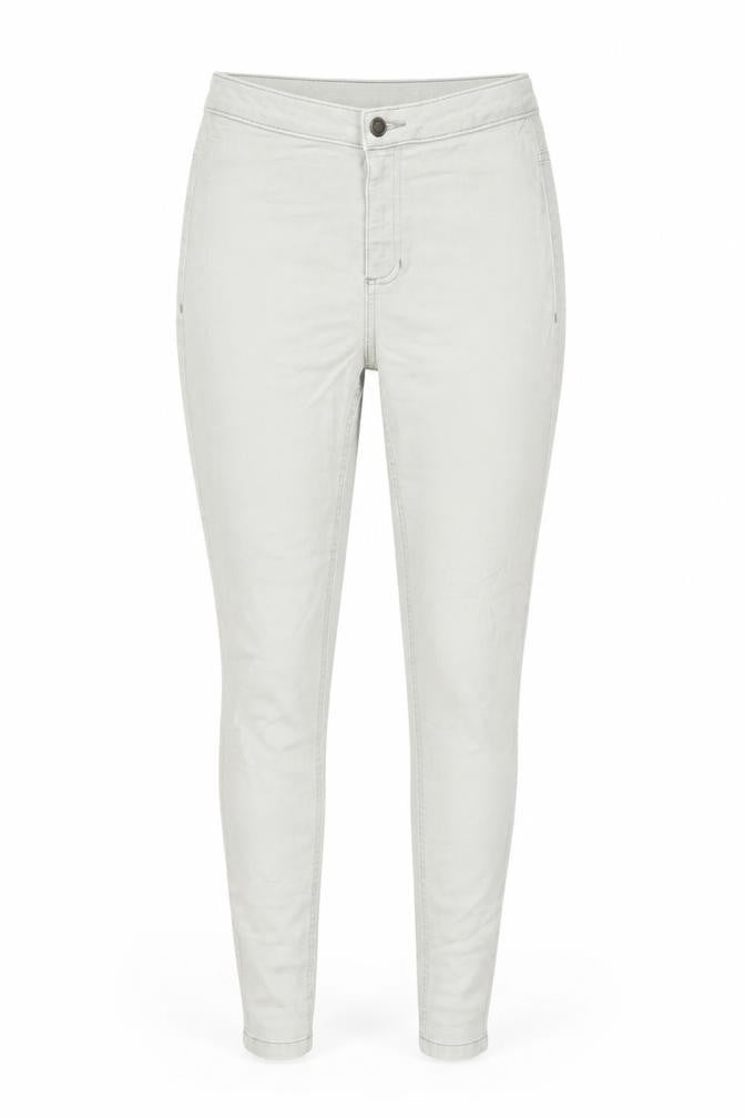 Marks & Spencer Womens Beige Cotton Skinny Jeans Size 12 L26 in Regular Button