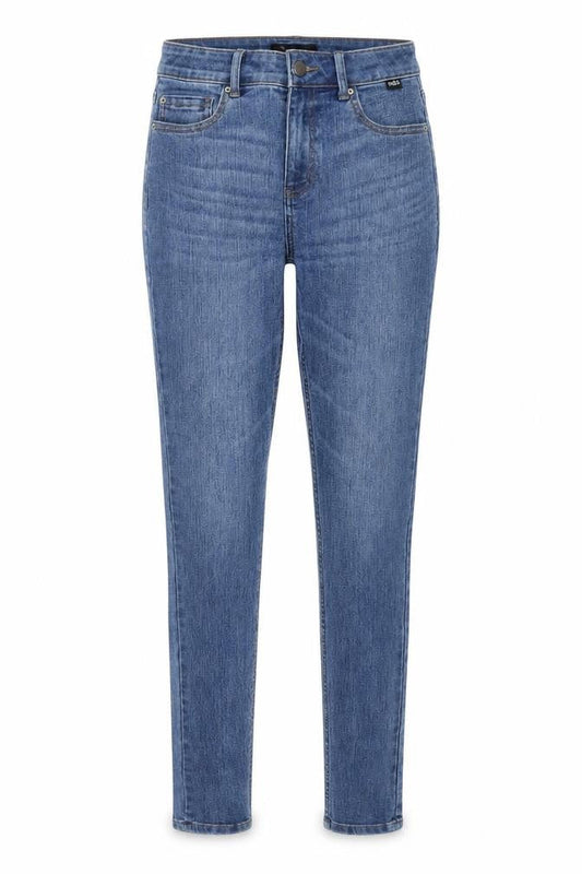 Marks & Spencer Womens Blue Cotton Skinny Jeans Size 26 in L30 in Regular Button