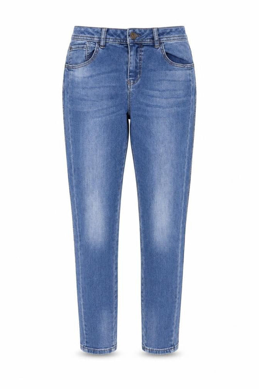 Only Womens Blue Cotton Tapered Jeans Size M L29 in Regular Button