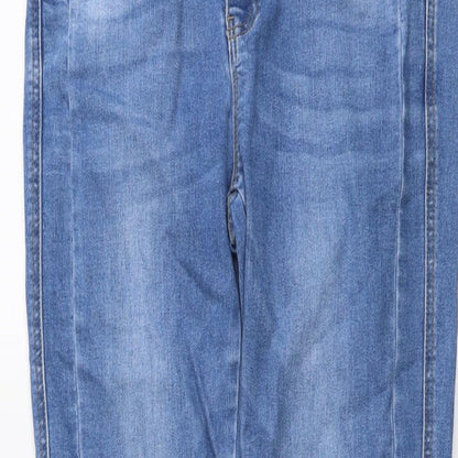 Only Womens Blue Cotton Tapered Jeans Size M L29 in Regular Button