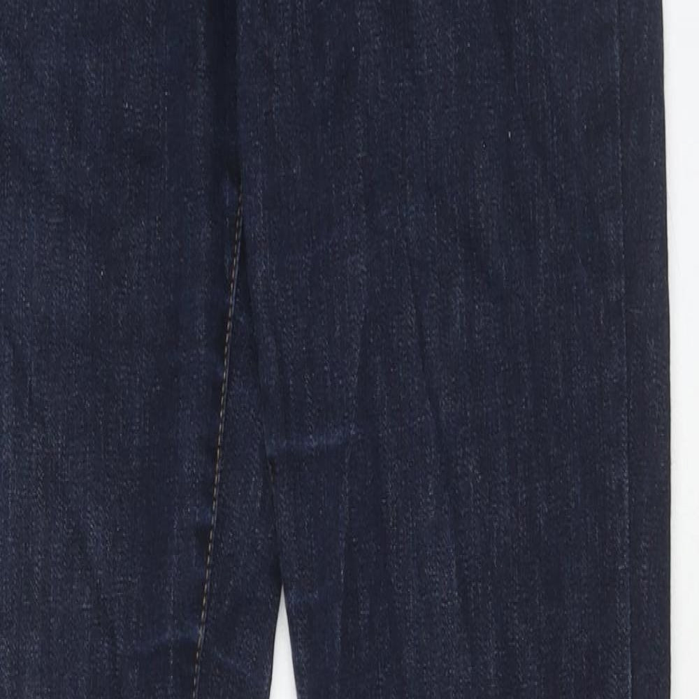 Marks and Spencer Womens Blue Cotton Skinny Jeans Size 10 Regular Zip