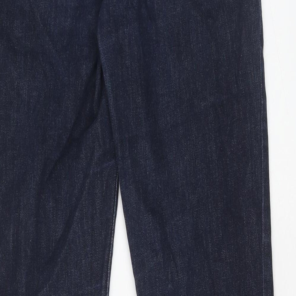 Marks and Spencer Womens Blue Cotton Skinny Jeans Size 10 Regular Zip