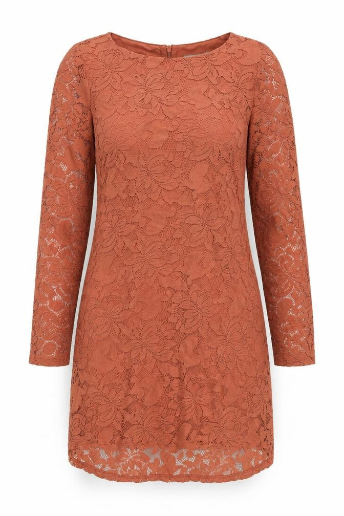 Wallis Womens Brown Floral Nylon Bodycon Size M Boat Neck Zip