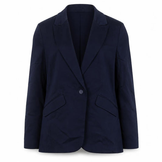 Marks & Spencer Womens Blue Cotton Jacket Blazer Size 12